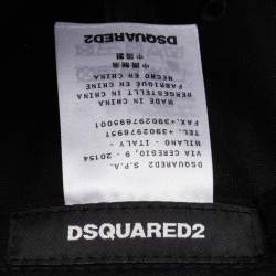 Dsquared2 Black Maple Logo Canvas Baseball Cap