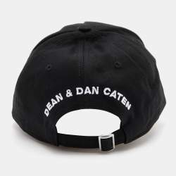 Dsquared2 Black Maple Logo Canvas Baseball Cap