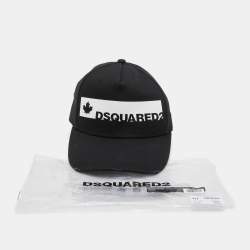 Dsquared2 Black Maple Logo Canvas Baseball Cap