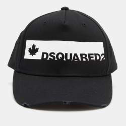 Dsquared2 Black Maple Logo Canvas Baseball Cap