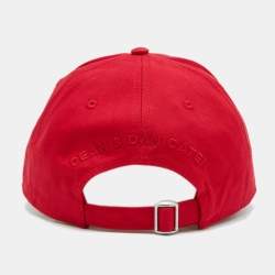 Dsquared2 Red2 Canvas Distressed Baseball Cap