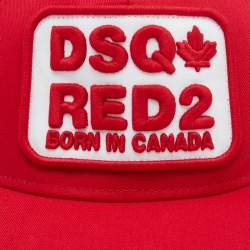 Dsquared2 Red2 Canvas Distressed Baseball Cap