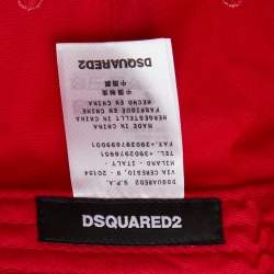 Dsquared2 Red2 Canvas Distressed Baseball Cap