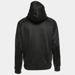 Dsquared2 Black Jersey Logo Tape Trimmed Zip-Up Hoodie M