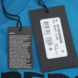 Dsquared2 Blue Jersey Logo Print T-Shirt M