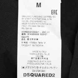Pre Owned Dsquared2 Black Jersey Logo Print T-Shirt M