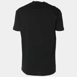Pre Owned Dsquared2 Black Jersey Logo Print T-Shirt M