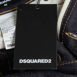 Pre Owned Dsquared2 Blue Denim Slim Fit Button Up Jeans M/Waist 35"