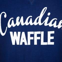 Dsquared2  Blue Cotton Knit Canadian Waffle Sweatshirt L