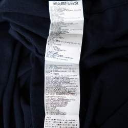 Pre Owned Dsquared2 Navy Blue Cotton Pique Logo Patch Detail Polo T-Shirt L