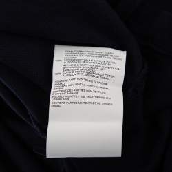 Pre Owned Dsquared2 Navy Blue Cotton Pique Logo Patch Detail Polo T-Shirt L