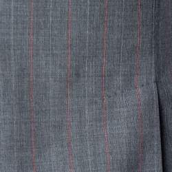 Dsquared2 Grey Pinstriped Wool Single Breasted Blazer M