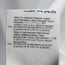 Pre Owned Dsquared2 White Maple Leaf Logo Print Cotton Supercrew Fit T-Shirt L