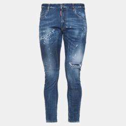 Dsquared2 Blue Denim Tidy Biker Jeans XL (IT 52)