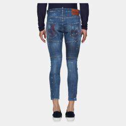 Dsquared2 Blue Denim Tidy Biker Jeans XL (IT 52)