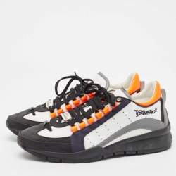 Dsquared2 Multicolor Leather and Mesh Lace Up Sneakers 43