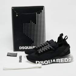Dsquared2 Black Mesh and Neoprene Fly Sneakers Size 45