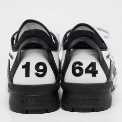 Dsquared2 Black/White Leather Legendary Sneakers Size 45