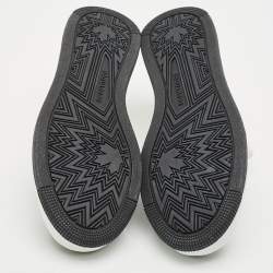 Pre Owned Dsquared2 White/Black Leather Canadian Sneakers Size 45