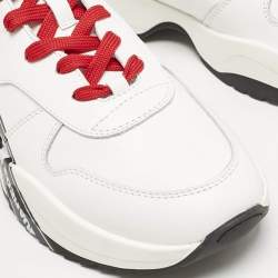 Dsquared2 White Leather Low Top Sneakers Size 45