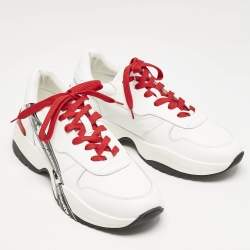Dsquared2 White Leather Low Top Sneakers Size 45