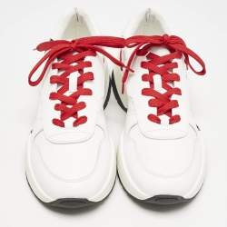 Dsquared2 White Leather Low Top Sneakers Size 45