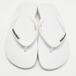 مملوكة مسبقًا شبشب دي سكويرد2 بشعار مطاطي أسود مقاس 42