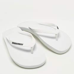 مملوكة مسبقًا شبشب دي سكويرد2 بشعار مطاطي أسود مقاس 42