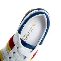 Dsquared2 Multicolor Suede Leather And Fabric Lace Sneakers Size 42