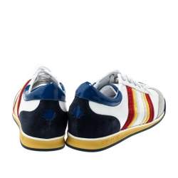 Dsquared2 Multicolor Suede Leather And Fabric Lace Sneakers Size 42