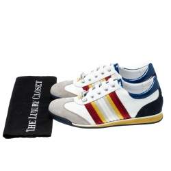 Dsquared2 Multicolor Suede Leather And Fabric Lace Sneakers Size 42