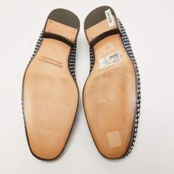 Dsquared2 Black Fabric Polka Dot Loafers Size 42