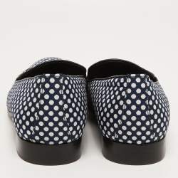 Dsquared2 Black Fabric Polka Dot Loafers Size 42