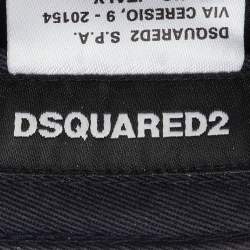 Pre Owned Dsquared2 Black Canadian Corps Canvas Baseball Cap