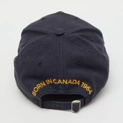 Pre Owned Dsquared2 Black Canadian Corps Canvas Baseball Cap