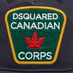Pre Owned Dsquared2 Black Canadian Corps Canvas Baseball Cap