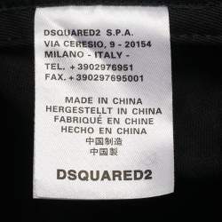 Pre Owned قبعة بيسبول من دي سكويرد2 مصنوعة من القطن الأسود مع شعار مطرز مقاس 56