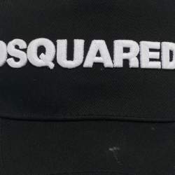 Pre Owned قبعة بيسبول من دي سكويرد2 مصنوعة من القطن الأسود مع شعار مطرز مقاس 56