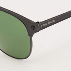 Pre Owned Dsquared2 Black DQ 0246 Bruce Aviator Sunglasses