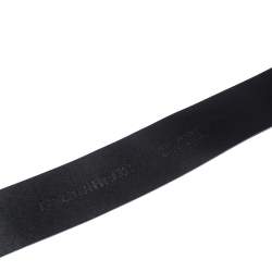 Pre Owned Dsquared 2 Black Leather City of Wood Buckle Belt 100CM