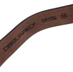 Dsquared2 Dark Brown Leather Buckle Belt 108CM