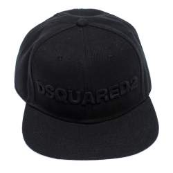 Pre Owned DSquared2 Black Logo Embroidered Baseball Cap ( One Size )