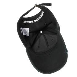 Pre Owned Dsquared2 Black Logo Embroidered Distressed Baseball Cap ( One Size )