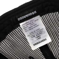 Dsquared2 Black Logo Embroidered Distressed Baseball Cap ( One Size )