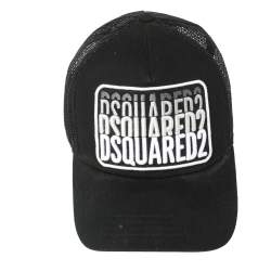 Dsquared2 Black Logo Embroidered Distressed Baseball Cap ( One Size )