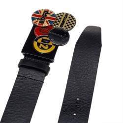 Dsquared2 Black Leather Belt 95CM