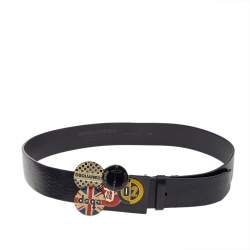 Dsquared2 Black Leather Belt 95CM