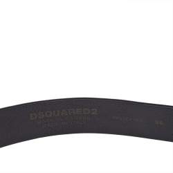 Dsquared2 Black Leather Belt 95CM