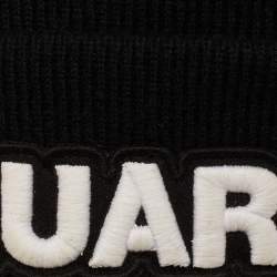 Dsquared2 Black Logo Embroidered Wool Beanie 