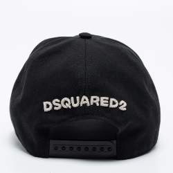 Dsquared2 Black Cotton Canvas 24-7 Icon Baseball Cap L